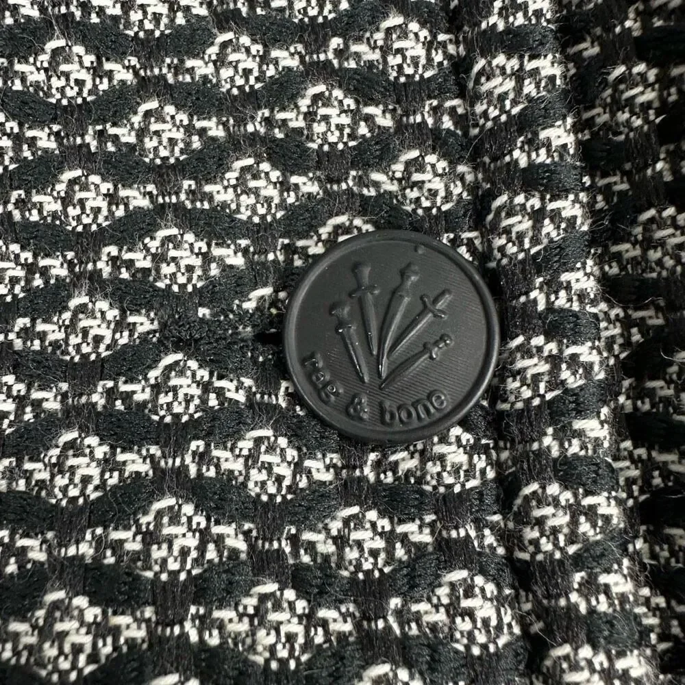 Rag & Bone Double Breasted Black & White Jacket size 0